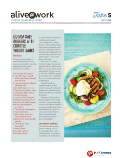 to try the recipe - VI Fitness Centres