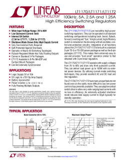 LT1170/LT1171/LT1172 &ndash; 100kHz, 5A, 2.5A