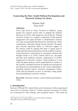 Connecting the Dots: Youth Political Participation and Electoral