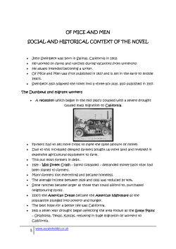 of mice and men social and historical context of the novel