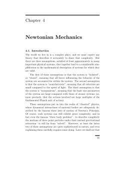 Newtonian Mechanics