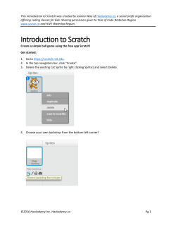 Introduction to Scratch Ball Game