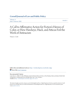 A Call to Affirmative Action for Fiction`s Heroes of Color, or How