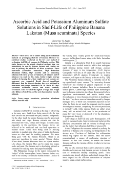 Ascorbic Acid and Potassium Aluminum Sulfate Solutions in Shelf