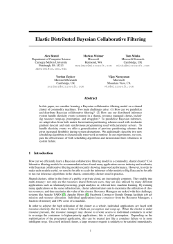 Elastic Distributed Bayesian Collaborative Filtering