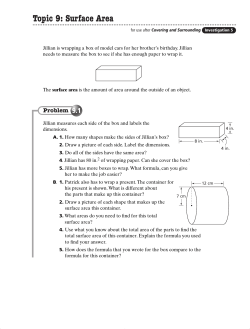 Topic 9: Surface Area