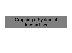 Graphing a System of Inequalities