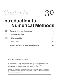 Rounding Error and Conditioning