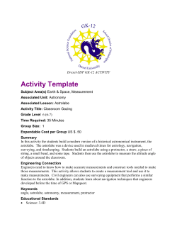 Activity Template - GK-12 - Engineering as a Contextual Vehicle for