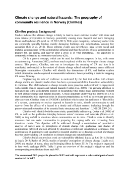 Climate change and natural hazards: The geography of
