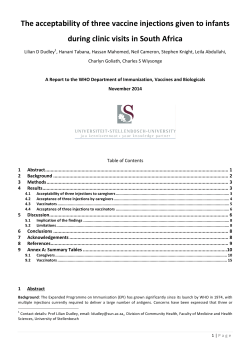 The acceptability of three vaccine injections given to infants during