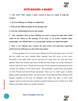 Note Making: 4 Marks