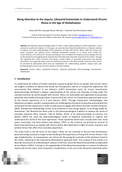 Being Attentive to the Inquiry: Lifeworld Existentials to Understand