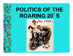 THE 1920S - Education Source