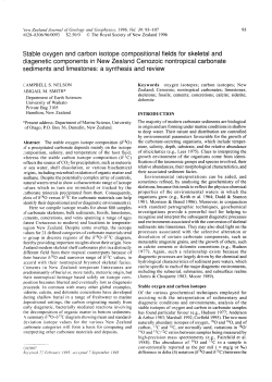 Stable oxygen and carbon isotope compositional fields for