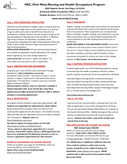 steps to enroll-nursing department