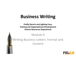 Parts of a Business Letter