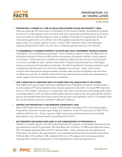 Proposition 13: 30 Years Later - Public Policy Institute of California