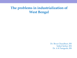 Chronic problems in industrialization in West Bengal
