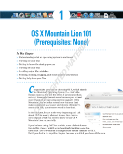 OS X Mountain Lion 101 (Prerequisites: None) - Beck-Shop