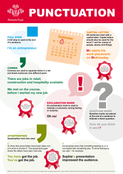 punctuation - The Prince`s Trust