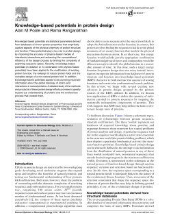 Knowledge-based potentials in protein design