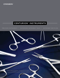 centurion&reg; instruments - Centurion Medical Products