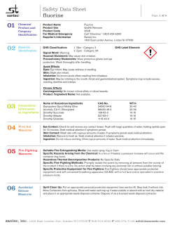 Safety Data Sheet fluorine