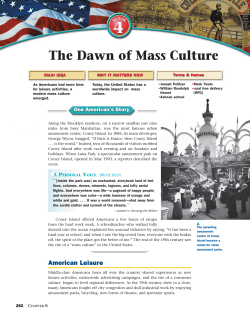 The Dawn of Mass Culture