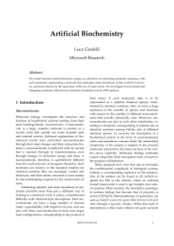 Artificial Biochemistry