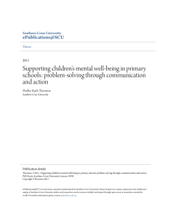 Supporting children`s mental well-being in primary schools: problem