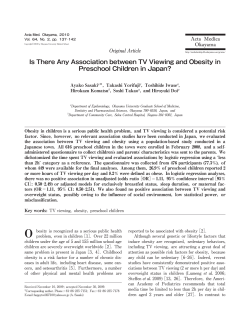 Is There Any Association between TV Viewing and Obesity in