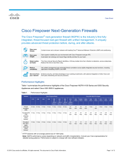 Cisco Firepower NGFW Data Sheet