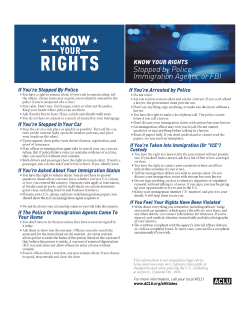 Stopped by Police, Immigration Agents, or FBI Stopped by