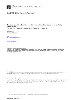 Dielectric relaxation dynamics of water in model - UvA-DARE