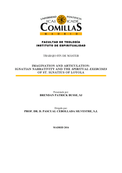 trabajo fin de máster imagination and articulation: ignatian narrativity