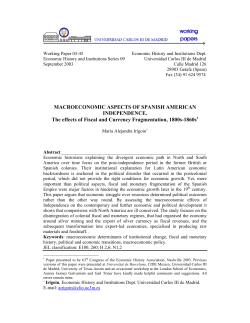MACROECONOMIC ASPECTS OF SPANISH AMERICAN