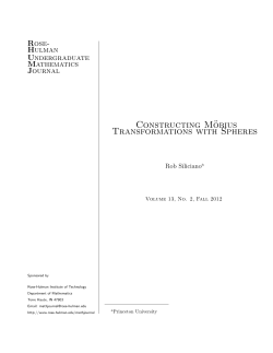 Constructing M&ouml;bius Transformations with Spheres - Rose