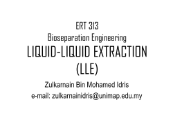 ERT 313 Liquid-Liquid Extraction
