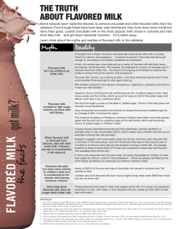 THE TRUTH ABOUT FlAvOREd Milk