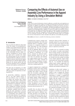 Comparing the Effects of Automat Use on Assembly Line