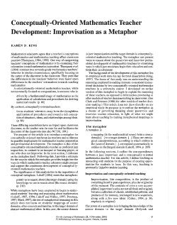 Conceptually-Oriented Mathematics Teacher Development