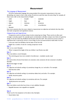 Measurement - Waitakere Home Educators