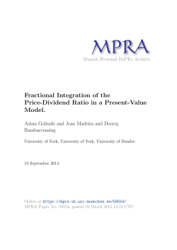 Fractional Integration of the Price-Dividend Ratio in a Present