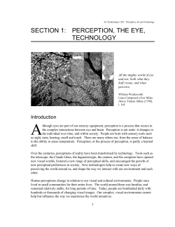 Art Technologies 1201: Perception, Art and Technology