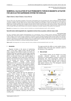numerical calculation of electromagnetic forces in magnetic actuator