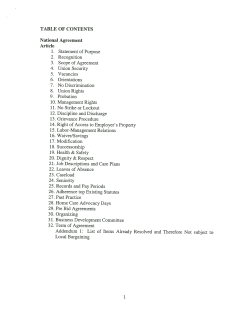 Addus National Agreement