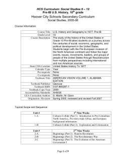 HCS Secondary Curriculum Document