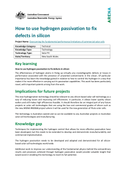 How to use hydrogen passivation to fix defects in silicon (PDF 123KB)