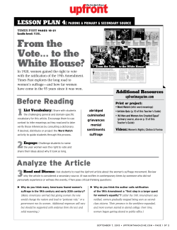 From the Vote... to the White House?
